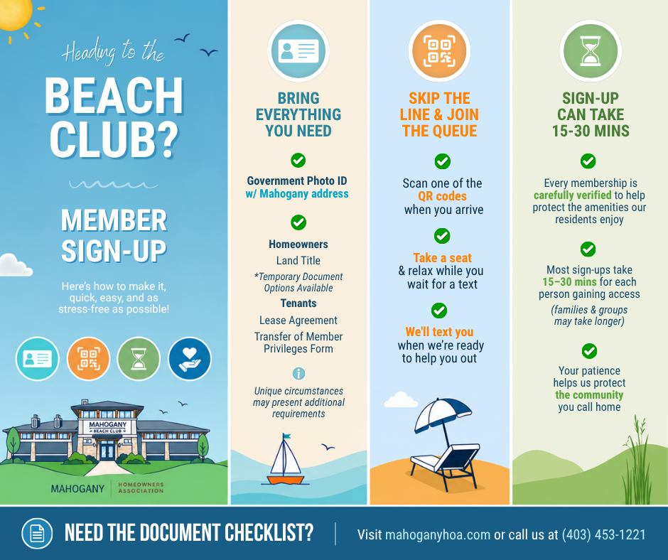 Heading to the Beach Club? Member sign-up tips