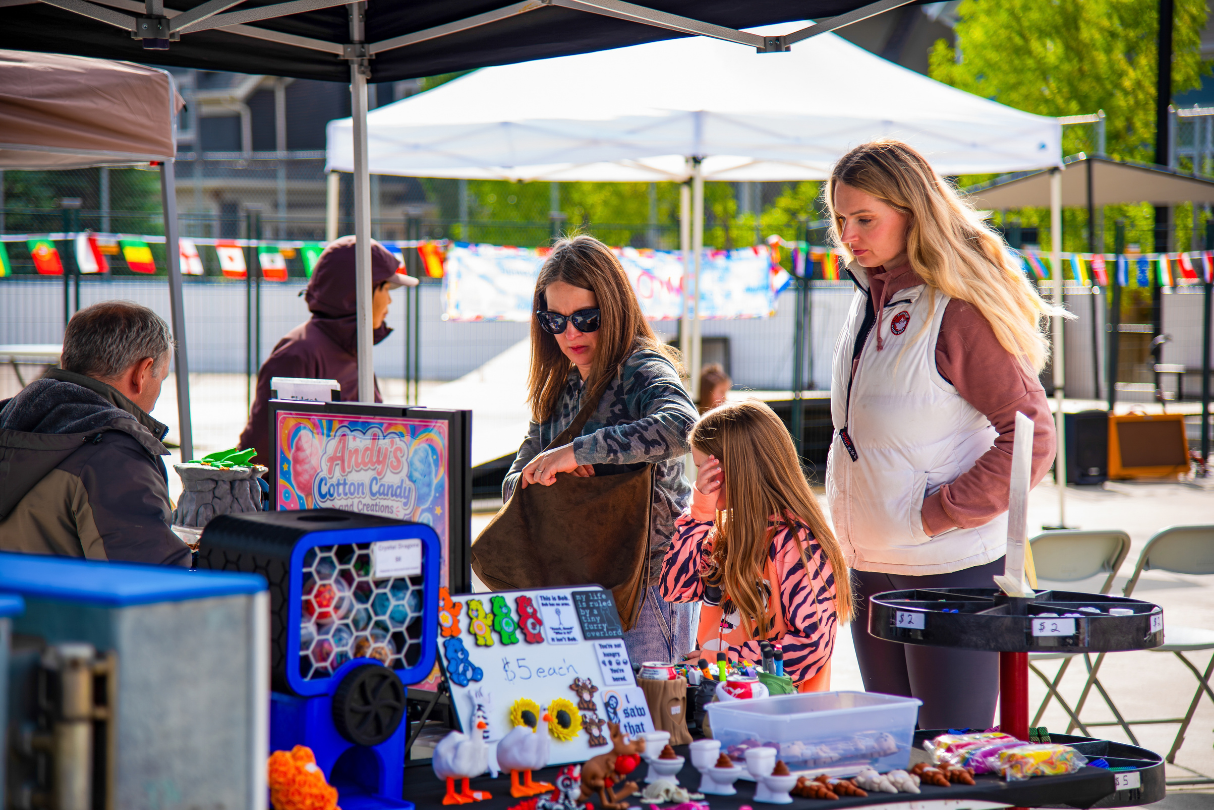 Artisan vendor tables at CultureFest